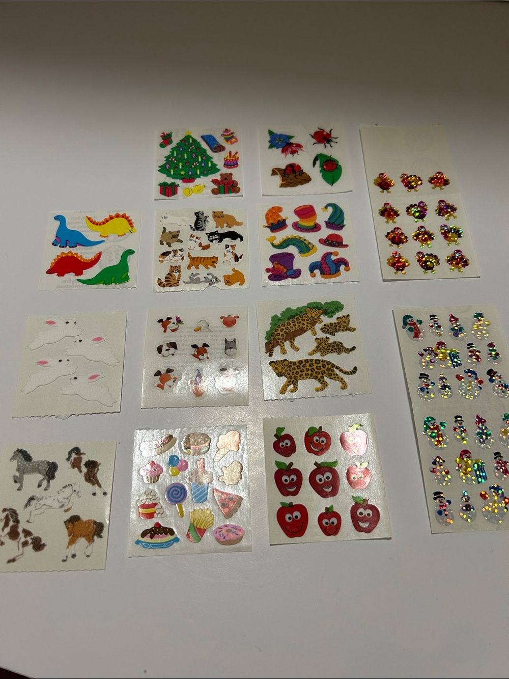 Assorted Sandylion Cute Sticker Sheet Lot - Colorful Animals & Shapes